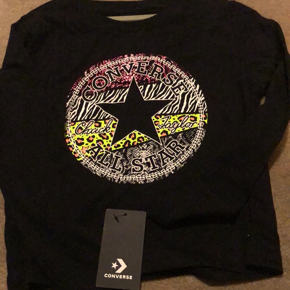 (Girls M) long sleeve converse shirt